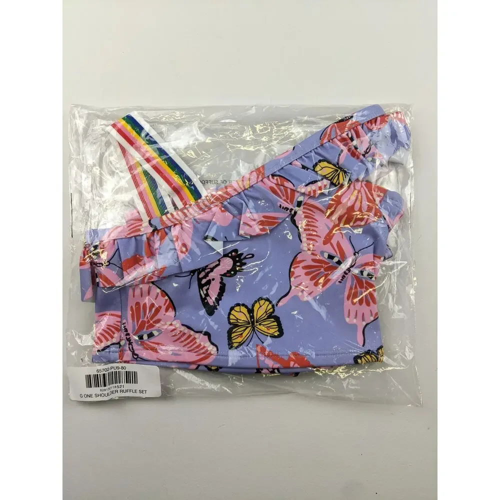 Hanna Andersson Purple Butterfly Swimsuit 18-24 Months
